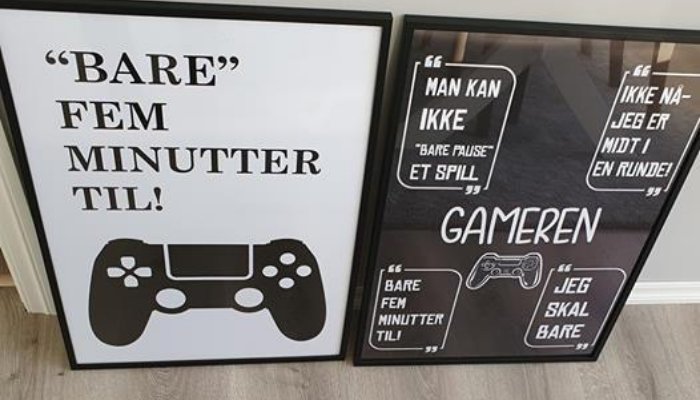 Inspirasjon til barnas rom - plakater for de som elsker gaming