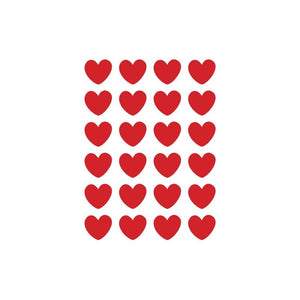 EXCLUSIVE CHRISTMAS STICKERS - RED HEARTS