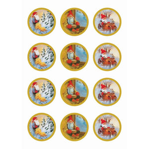 EXCLUSIVE CHRISTMAS STICKERS - Round Christmas motifs