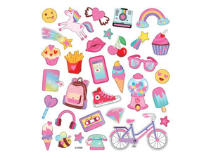 Pink summer glitter stickers - Stickers