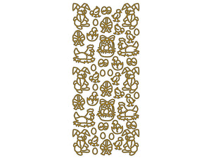 Easter gold stickers - Stickers