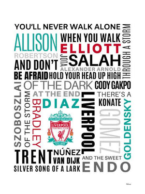 Liverpool 2023/2024 - Word Poster