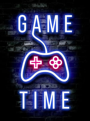 Neon Gaming Poster - Gametime