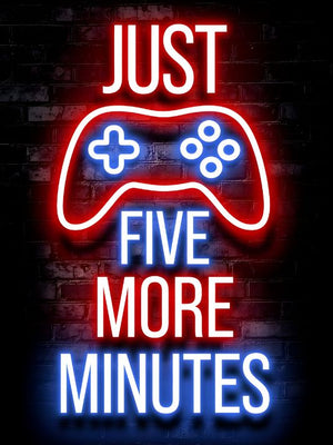 Neon Gaming poster - Five more minutes