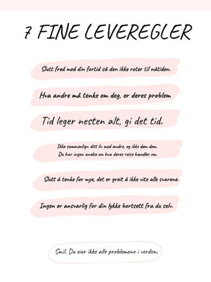 7 gode livsregler - Plakat