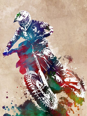 Motorsport athlete at full speed - Motorsport poster