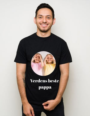 T-shirt med eget billede og tekst