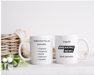 Mug for a journalist