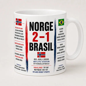 Norge slo Brasil 2–1 – Historisk fotballkrus