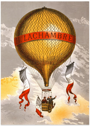 Balloon Labeled With Two Men Riding In The Basket 1880