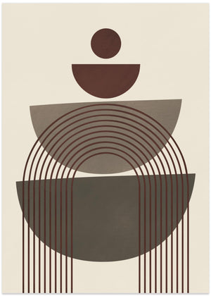 Brown Geometric Shape Study