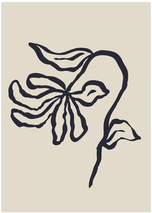 Skitseret blomsterplakat 24