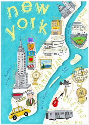 Illustrert kart over New York