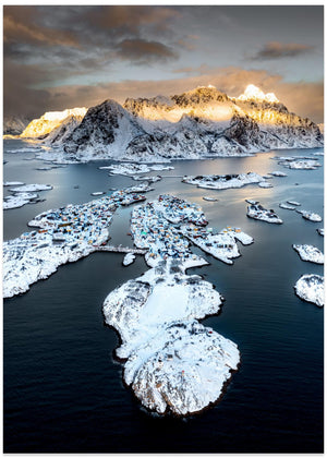 Snow covered islands