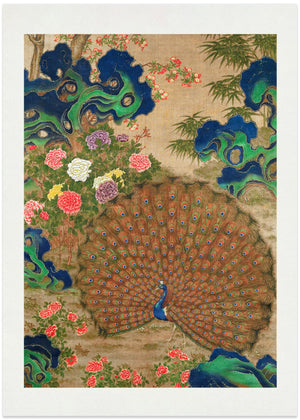 Chinese Peacock and Flowers (17th Century)