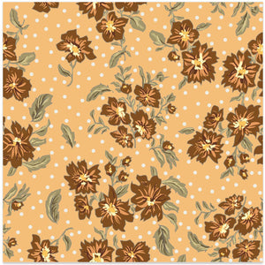 Floral Heritage bouquet yellow vintage pattern