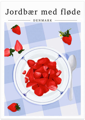 Jordbær Med Fløde