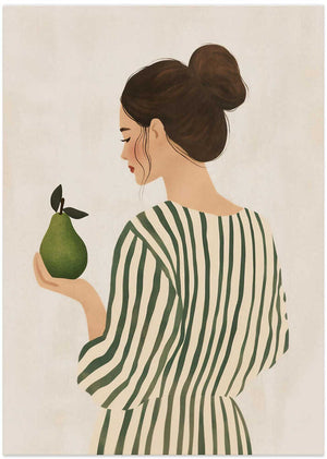 Woman With Green Pear