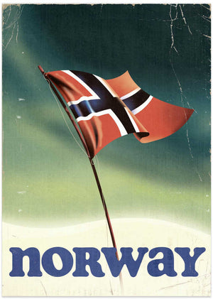 Norwegian Flag Aurora Sky