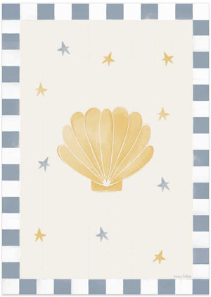 Whimsical Scallop and Stars