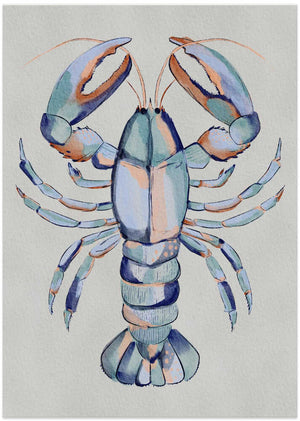 Watercolor Blue Lobster