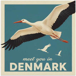 Vintage Denmark Stork Flight