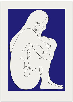 Sitting Woman Blue