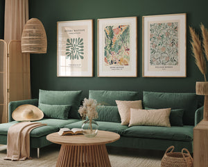 Fresh Green - Picture set with 3 posters