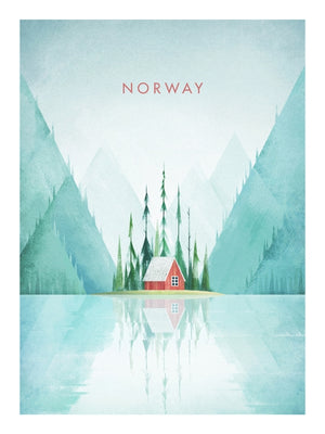 Norway Fjord - Art poster by Henry Rivers