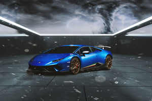 Lamborghini Huracan LP610 car poster - By Kaj Alver