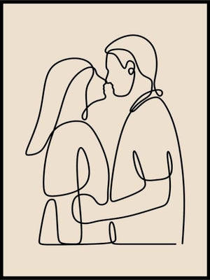 Couple holding around eachother - Plakatbar.no