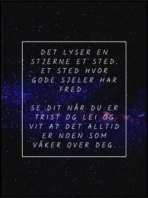 Det lyser en stjerne et sted - Plakatbar.no