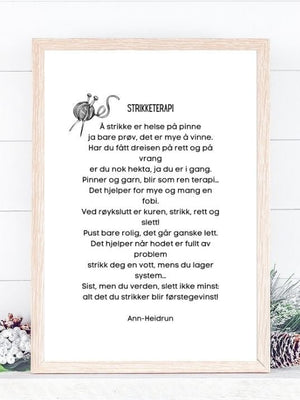 Dikt til de som strikker - Plakatbar.no