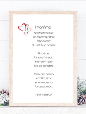 Dikt til mamma - Plakatbar.no