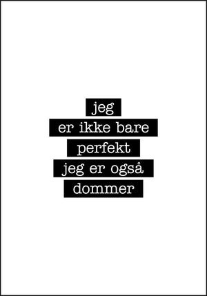 Dommer - Jeg er ikke bare perfekt Plakat - Plakatbar.no