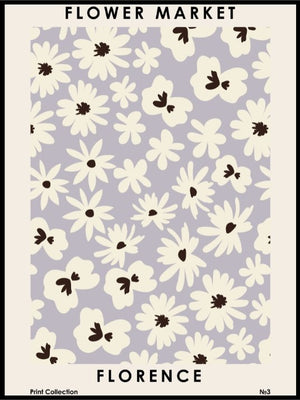 Flower Market Florence Plakat eller Lerret - Plakatbar.no
