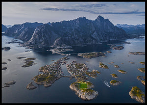 Football field on the edge of the world poster - Plakatbar.no