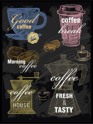 Fresh & Tasty - Kaffeplakat til kjøkkenet - Plakatbar.no