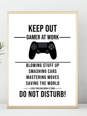 Gamerplakat - Keep out! - Plakatbar.no