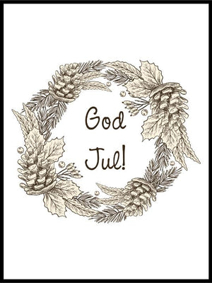 God Jul Vintage - Juleplakat - Plakatbar.no
