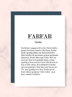 Kort til farfar - Plakatbar.no