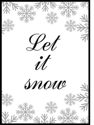 Let it snow - Juleplakat - Plakatbar.no