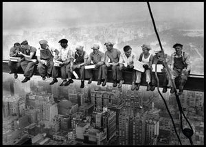 Lunch atop a Skyscraper - Plakat eller lerret