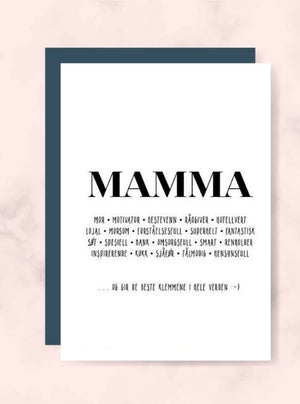 Mamma kort - Plakatbar.no