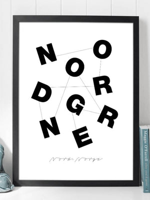 Nord-Norge - Typografi Plakat - Plakatbar.no