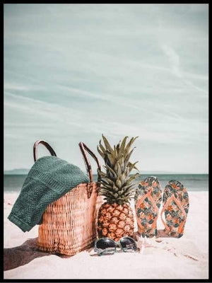 Pineapple at the beach - Plakatbar.no