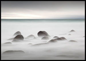 Rocks at Uttakleiv beach poster - Plakatbar.no