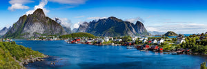 Sommer i Lofoten - panorama lerret - Plakatbar.no