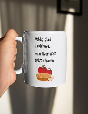 Veldig glad i eplekake - krus - Plakatbar.no