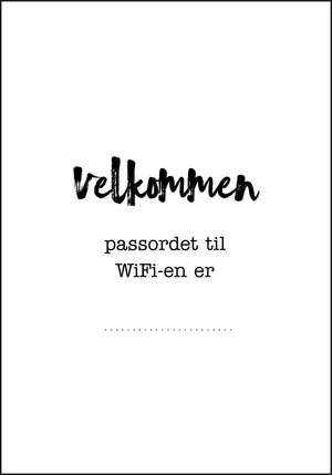 WIFI passord Plakat - Plakatbar.no